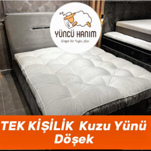 Tek Kişilik Kuzu Yünü Döşek