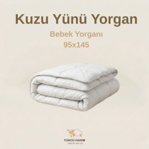 Yüncü Hanım Bebek Yorganı Kuzu Yünü Yorgan