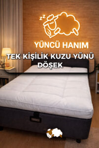 Yüncü Hanım Tek Kişilik Kuzu Yünü Döşek 1