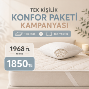 Tek Kişilik Yastık ve Ped Paketi
